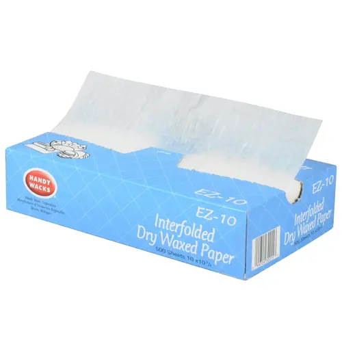 Handy Wacks 10 Inch X 10.75 Inch Economy Grade Interfolded Deli Dry Wax Paper, 500 Count Handy Wacks 10 Inch X 10.75 Inch Economy Grade Interfolded Deli Dry Wax Paper, 500 Count